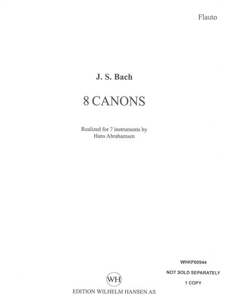 8 Canons : arranged For 7 Instruments.