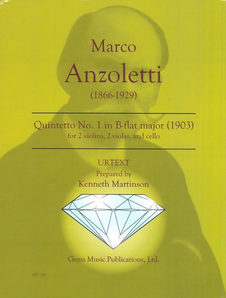 Quintetto No. 1 In B Flat Major : For 2 Violins, 2 Violas and Cello (1903) / Ed. Kenneth Martinson.