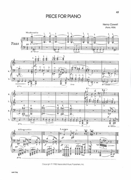 Piece : For Piano (1924).