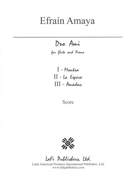 Dúo Ami : For Flute and Piano.