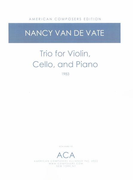 Trio : For Violin, Cello and Piano (1983).