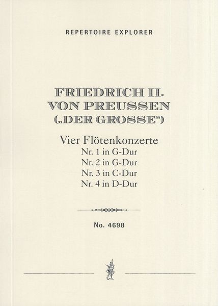 Vier Flötenkonzerte.