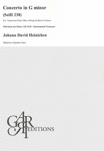 Concerto In G Minor, SeiH 238 : For Transverse Flute, Oboe, Strings and Basso Continuo.