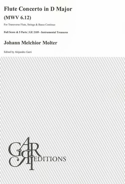 Flute Concerto In D Major, MWV 6.12 : For Transverse Flute, Strings and Basso Continuo.
