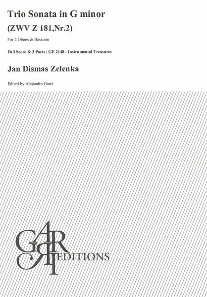 Trio Sonata In G Minor, ZWV Z 181 Nr. 2 : For 2 Oboes and Bassoon / Ed. Alejandro Garri.