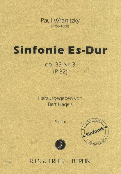 Sinfonie Es-Dur, Op. 35 Nr. 3 (P 32) / edited by Bert Hagels.
