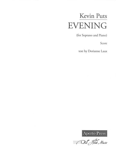 Evening : For Soprano and Piano.