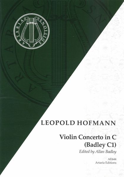 Violin Concerto In C (Badley C1) / edited by Allan Badley.