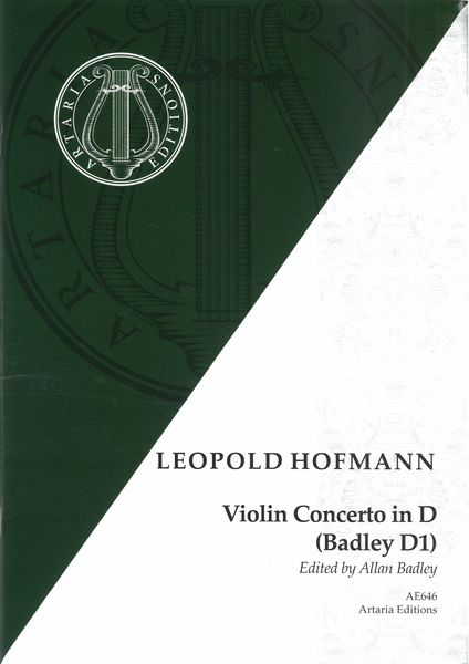Violin Concerto In D (Badley D1) / edited by Allan Badley.