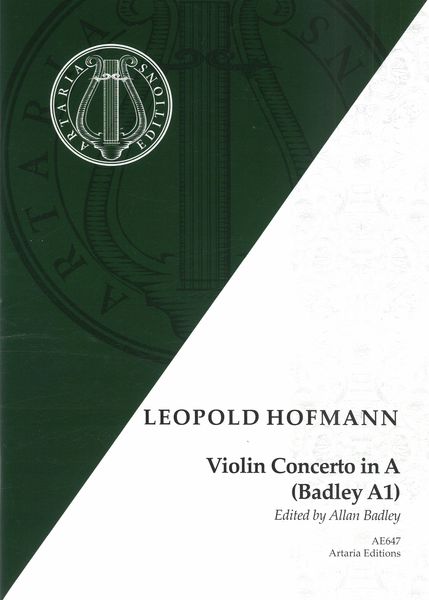 Violin Concerto In A (Badley A1) / edited by Allan Badley.