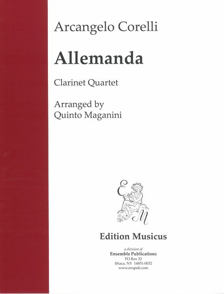Allemanda : For Clarinet Quartet / arranged by Quinto Maganini.