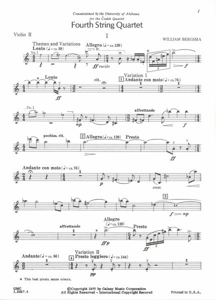 String Quartet No. 4.