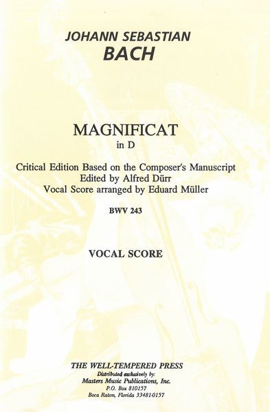 Magnificat In D, BWV 243 [L] (Critical Edition) / edited by Alfred Dürr.