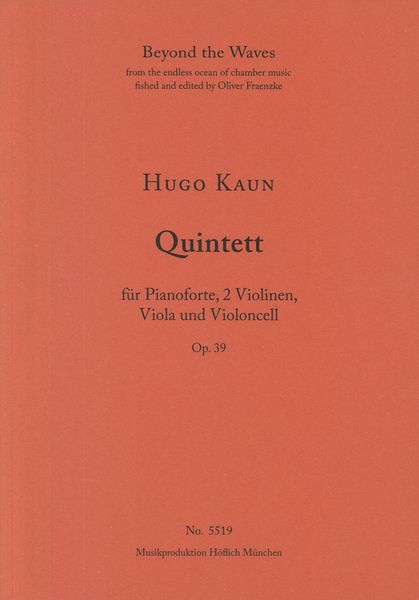 Quintett, Op. 39 : Für Pianoforte, 2 Violinen, Viola und Violoncell.