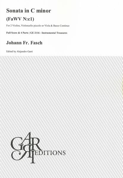 Sonata In C Minor, FaWV N:C1 : For 2 Violins, Violoncello Piccolo Or Viola and Basso Continuo.