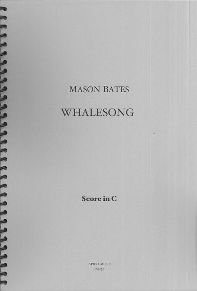 Whalesong : For Orchestra and Electronica.