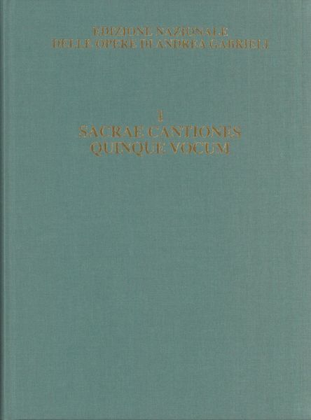 Sacrae Cantiones (Vulgo Motecta Appellatae) Quinque Vocum, Liber Primus.