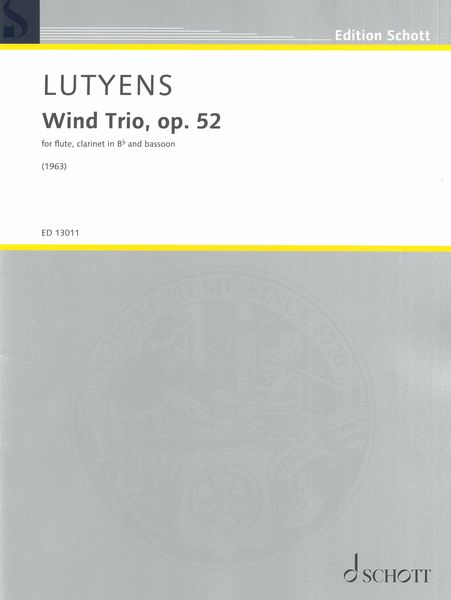 Wind Trio, Op. 52 : For Flute, Clarinet In B Flat and Bassoon (1963).