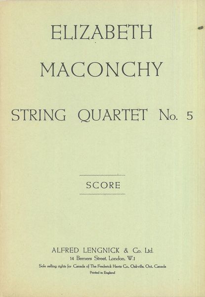 String Quartet No. 5.