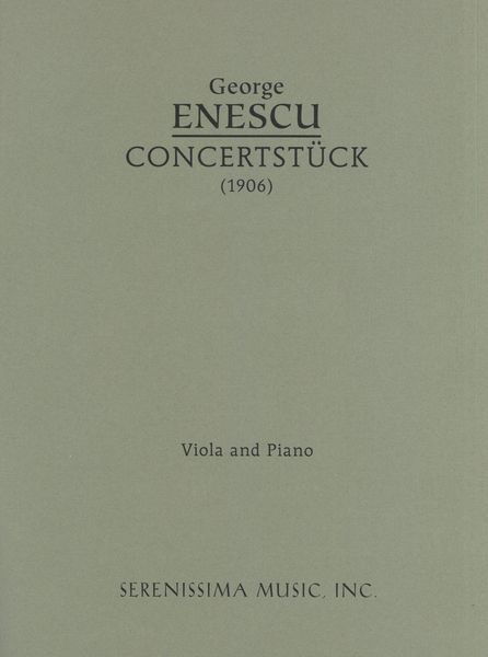 Concertstück (1906) : For Viola and Piano.