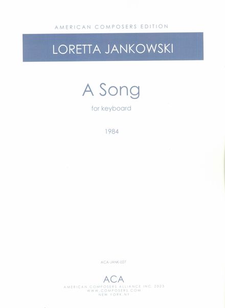 Song : For Keyboard (1984).