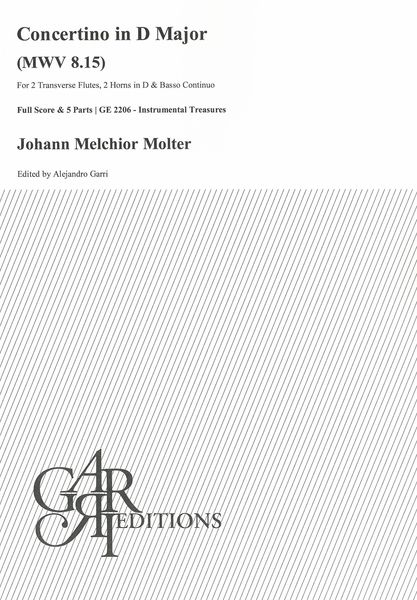 Concertino In D Major, MWV 8.15 : For 2 Transverse Flutes, 2 Horns In D and Basso Continuo.