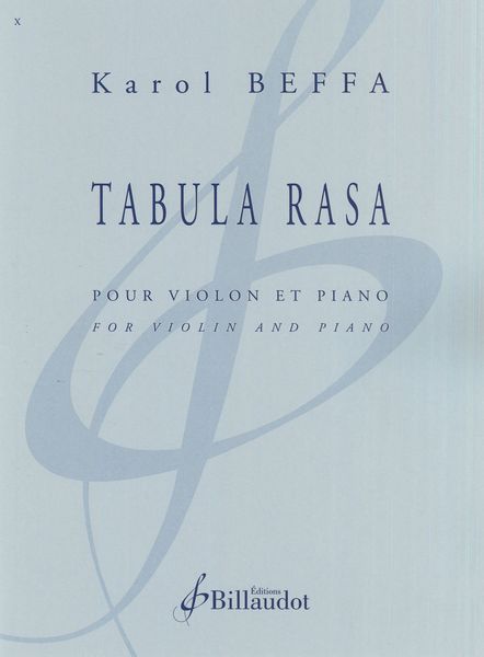 Tabula Rasa : Pour Violon et Piano.