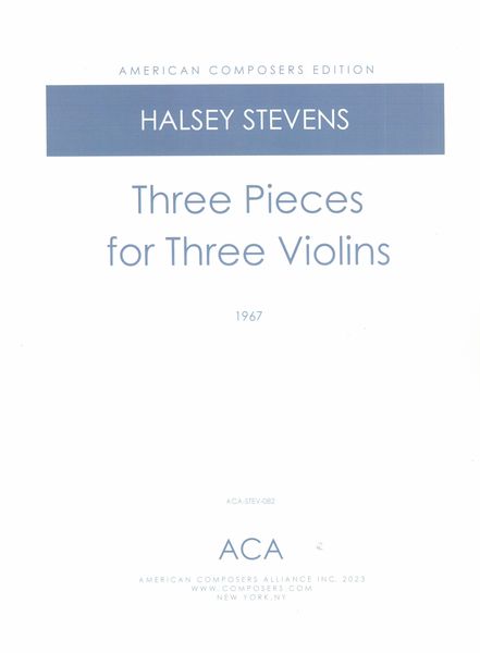 Three Pieces : For Three Violins (1967).