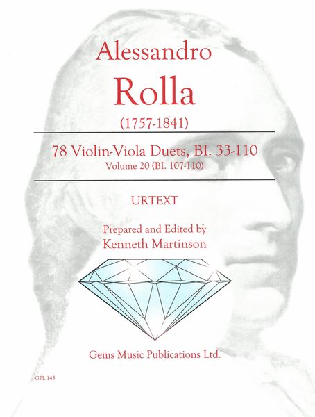 78 Violin-Viola Duets, Bi. 33-110 : Vol. 20 / edited by Kenneth Martinson.