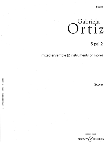 5 Pa' 2 : For Flute and Guitar (1995).