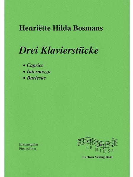 Drei Klavierstücke / edited by Dieter Michael Backes.