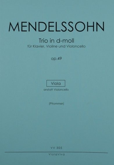 Klaviertrio In D-Moll, Op. 49 : Einzelstimme Für Viola.