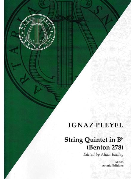 String Quintet In B Flat, Benton 278 / edited by Allan Badley.
