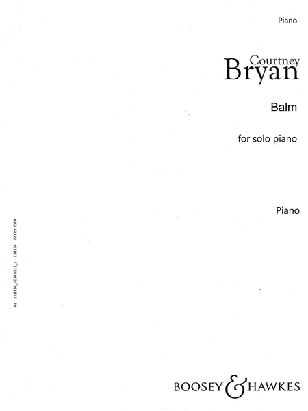 Balm : For Solo Piano.
