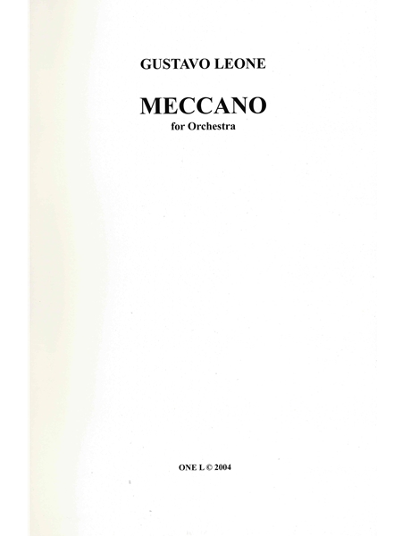 Meccano : For Orchestra (2004).