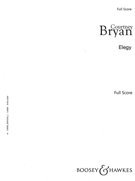 Elegy : For Clarinet, Violin, Cello and Piano.