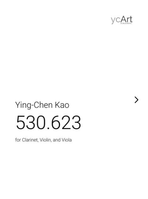 530.623 : For Clarinet, Violin and Viola (2004).