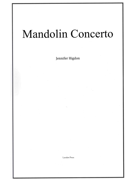 Mandolin Concerto : For Mandolin and Orchestra.