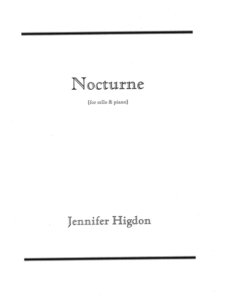 Nocturne : For Cello and Piano.