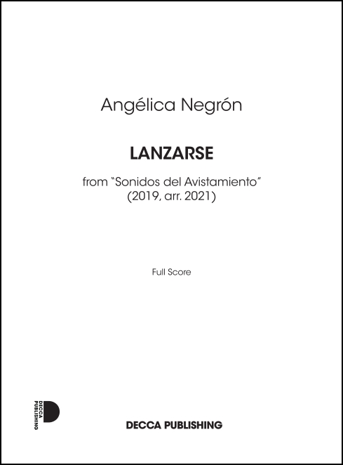 Lanzarse, From Sonidos Del Avistamiento : For Ensemble (2019, arr. 2021).
