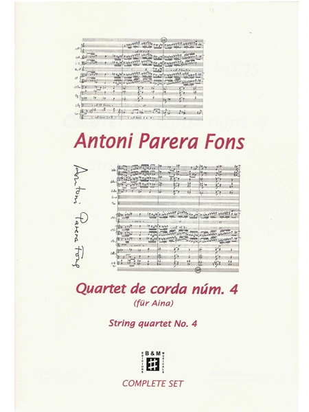 Quartet De Corda Núm. 4 = String Quartet No. 4 (2019).