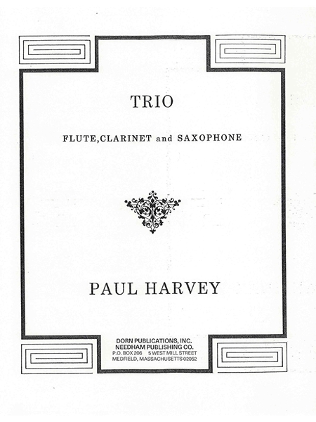 Trio : For Flute, Clarinet and Alto Saxophone.