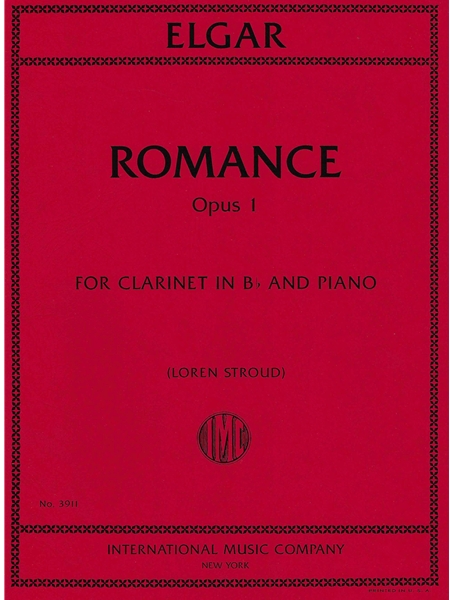 Romance, Op. 1 : For Clarinet In B-Flat and Piano / arranged by Loren Stroud.