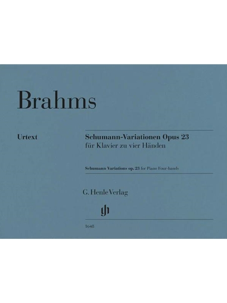 Schumann-Variationen, Op. 23 : Für Klavier Zu Vier Händen (1861) / edited by Jakob Hauschildt.