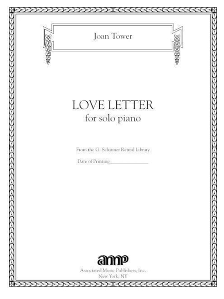 Love Letter : For Solo Piano.