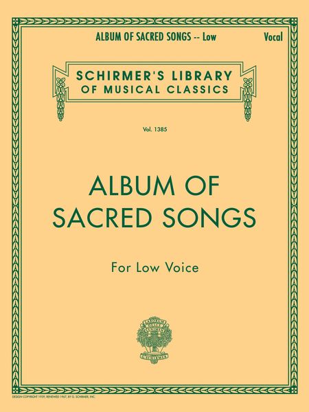 Album Of Sacred Songs : For Low Voice.