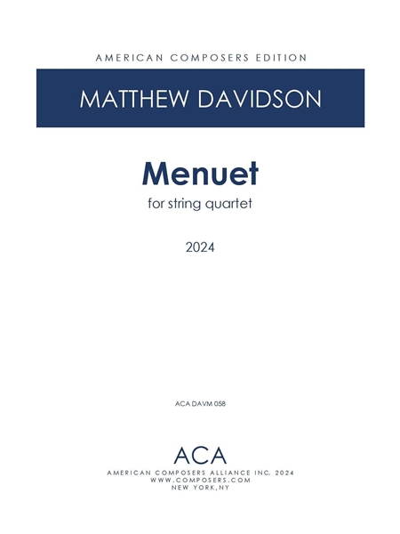 Menuet : For String Quartet (2024).
