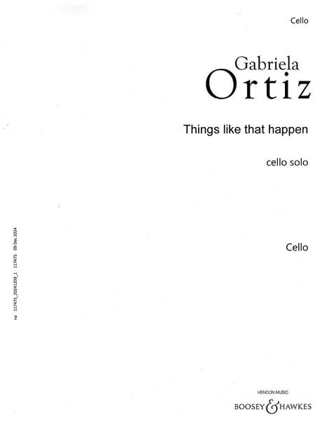 Things Like That Happen : For Cello Solo (1994).