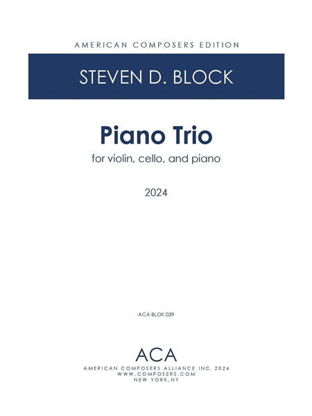 Piano Trio : For Violin, Cello, and Piano (2024).
