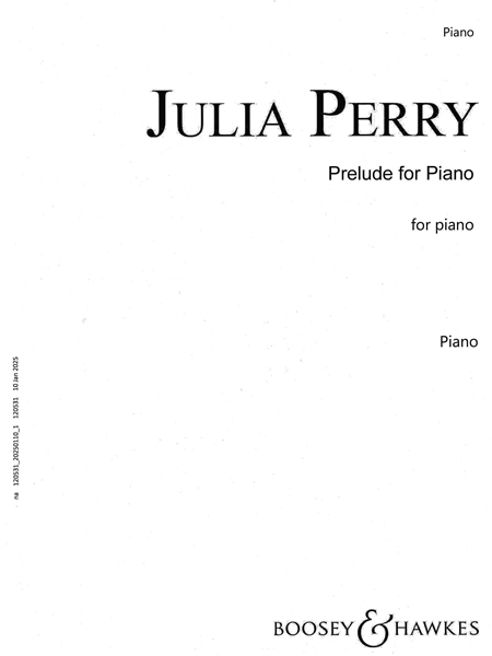Prelude : For Piano (1946, Revised 1962).